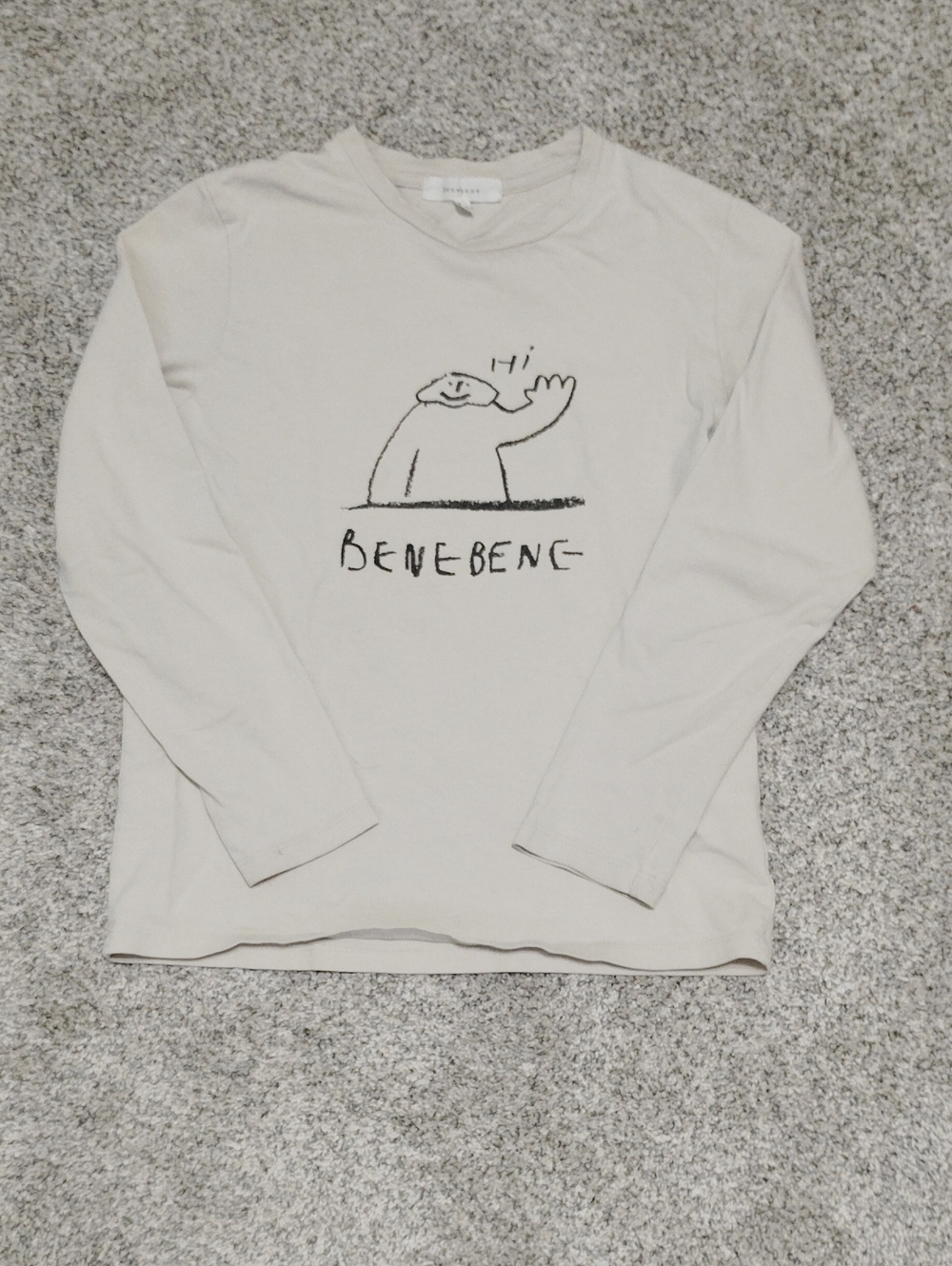 Cream Long-Sleeve Graphic Tee for Kids
